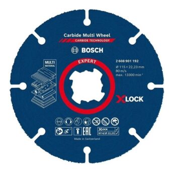 DISCO DA TAGLIO BOSCH X-LOCK CARBIDE MULTI-WHEEL - ø mm 115x1