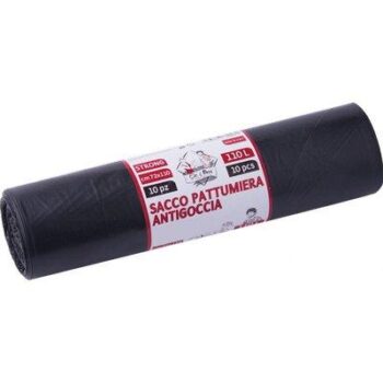 SACCO IMMONDIZIA INDUSTRIALE NERO CM 72X110 MY 50 CF=PZ 10