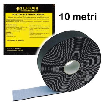 FASCIA IN GOMMA ADESIVA PER ISOLAMENTO TERMICO - 10 metri - FERRARI cod.170519