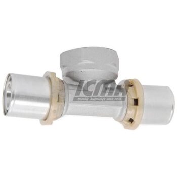RACCORDO A TEE FEMMINA A PRESSARE PER MULTISTRATO ICMA 20x3/4"x20