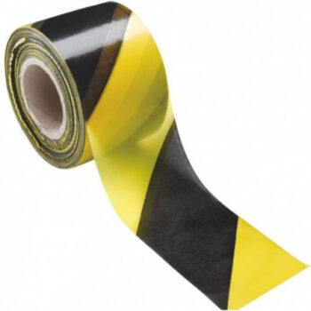 NASTRO SEGNALETICO GIALLO/NERO ADESIVO IN PVC H5 MT.25 FOX