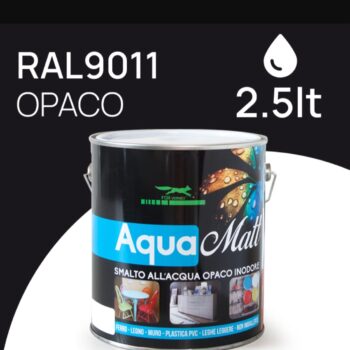 AQUA MATT SMALTO ALL'ACQUA LT 2,5 RAL 9011 NERO OPACO
