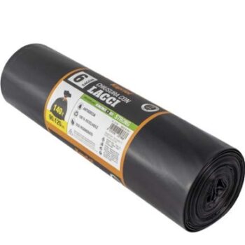SACCHI NERI INDUSTRIALI CHIUSURA CON LACCI 90X120 PESANTI AD USO CANTIERISTICO