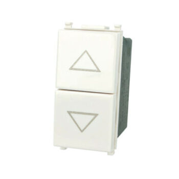PULSANTE DOPPIO 1P NO+1P NC 10 A 250V~ 1M BIANCO COMPATIBILE VIMAR PLANA
