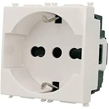 PRESA SCHUKO 2P+T 16A BIANCO COMPATIBILE VIMAR PLANA