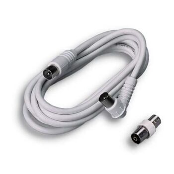 PROLUNGA COASSIALE TV + ADATTATORE FME
SPINA DRITTA + PRESA 90° MM 9,5 OHM 75 MT 3