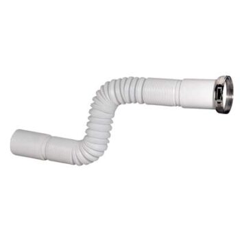 CANOTTO PP FLESSIBILE + GHIERA BIANCO MM 40/32X1"1/4 CM 30/80