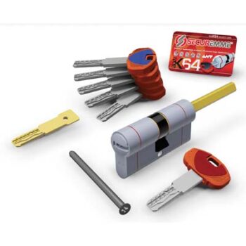 CILINDRO SAGOM EVO K64 36-Q HAND POMOLO SECUREMME OTT.NICH.SATIN CHIAVI 5 MM 70 31+41