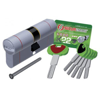CILINDRO SAGOMATO EVO K22 TOP SECUREMME 30/50  OTT.NICH.SATIN CHIAVI 5 MM 82 31+51