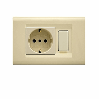PLACCHE UNEL DECENTRATA AVORIO ECL2698A