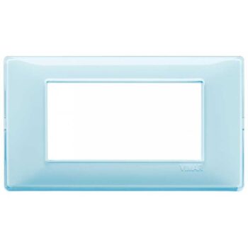 PLACCA 4 MODULI VIMAR PLANA REFLEX ACQUA IN TECNOPOLIMERO 14654.45
